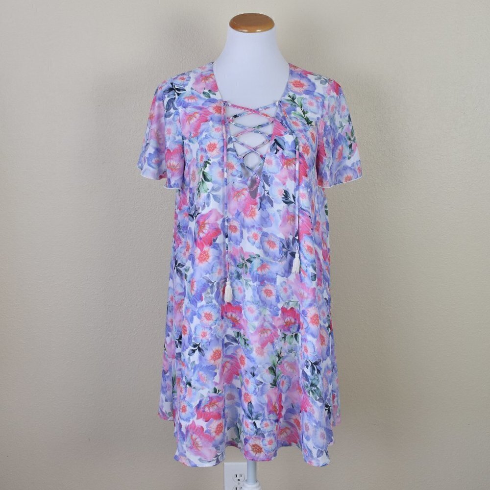Show Me Your MuMu Poppy Daze Kylie Lace Up Dress Medium